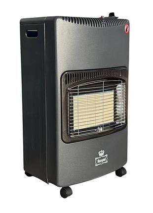 Портативный газовый обогреватель 4200 вт royal gh 500 + комплект для подключения (редуктор, шланг, прокладка, хомуты-зажимы)