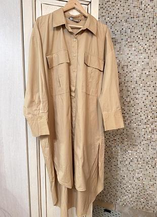 Платье рубашка женское сарафан zara