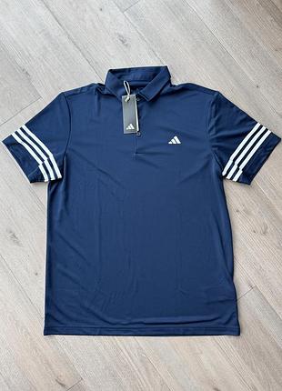 Чоловіче поло adidas синя з білими смужками нова з біркою