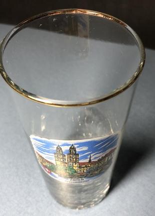 Стакан цюріх zürich прозорий скло швейцарія switzerland swiss