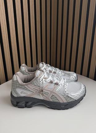 Женские кроссовки asics gel-nimbus silver grey ассикс серого с серебристым цветами