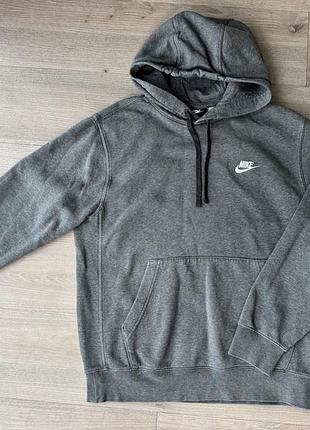 Чоловіче худі nike сіре з капюшоном