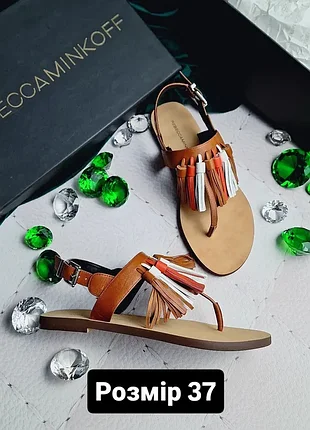 Rebecca minkoff оригінал шкіряні босоніжки сандалії з кісточками