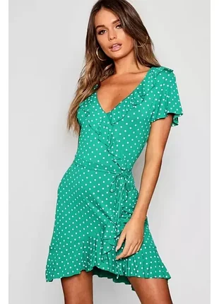 ❤️классная сукэнка в горох от boohoo