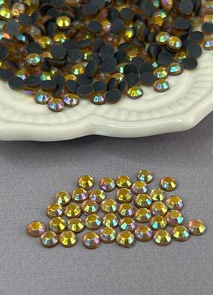 10г- термоклейові стрази (dmc китай) ss16 (4мм) - crystal жовтый ab