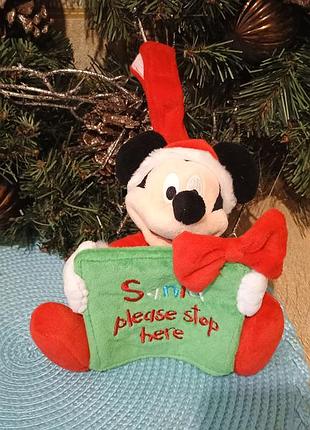 Новогодняя мягкая игрушка микки маус игрушка на коляску галстук елку mickey mouse