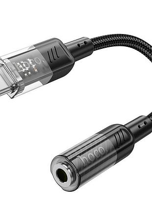 Переходник hoco ls37 type-c to 3.5mm audio converter 15см black