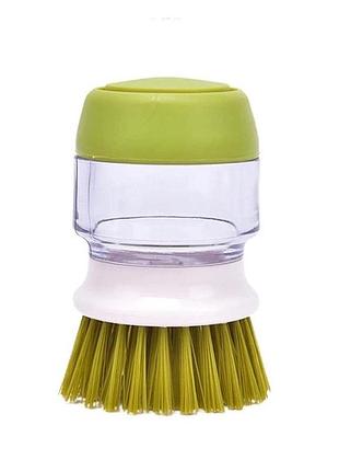 Щетка для мытья посуды с резервуаром для моющего средства stenson n01232/r92023 9*13см