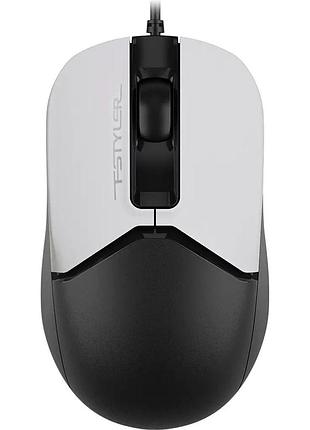 Мишка для пк дротова a4tech fstyler fm12 panda black 1200dpi симетрична з 4d скролом