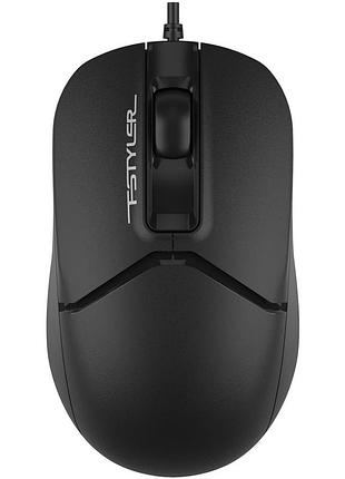 Миша a4tech fstyler fm12 black дротова usb оптична 1200 dpi 4d прокручування для пк та ноутбука (fm12 black)