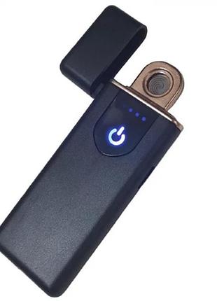Запальничка zgp спіральна usb 8070 чорна 7.5х2.7х0.8 см