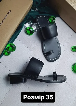 Lucky brand оригінал чорні шкіряні сандалії