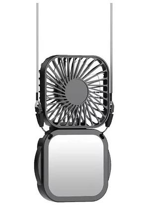 Вентилятор портативный mini-8, аккумуляторный, 3 режима, usb зарядка, черный