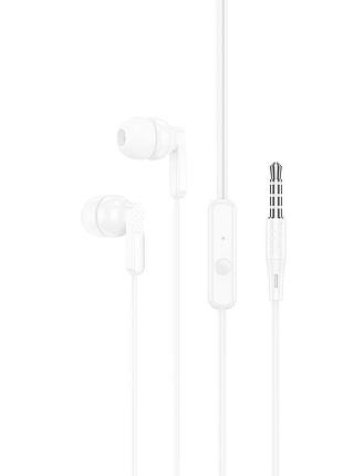 Наушники hoco m121 bright universal earphones with microphone white