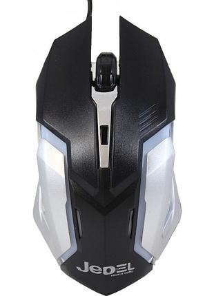 Мышь jedel cp79 проводная 800–1600dpi с подсветкой черная