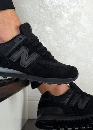 .41-46 кросівки new balance 574 чорні ks 12713