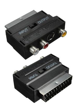 Rgb scart - композитный 3 rca + s-video переходник