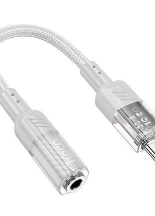 Переходник hoco ls37 type-c to 3.5mm audio converter 15см grey