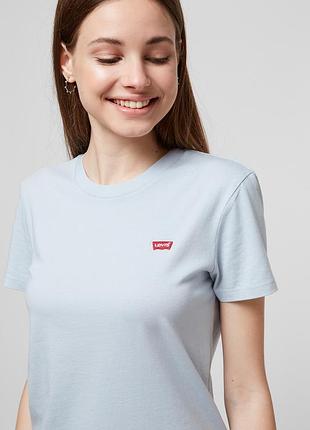 Футболка levi’s, блакитна футболка , бавовняна футболка , футболка levis