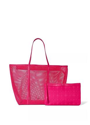 Набір пляжної сумки та косметички victoria’s secret terry tote bag🩷