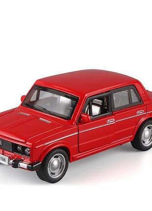 Коллекционная машинка lada ваз 2106 красная 1:32