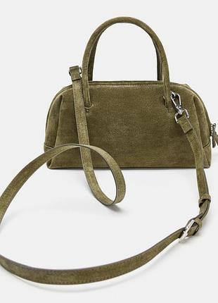 Сумка zara замшевая