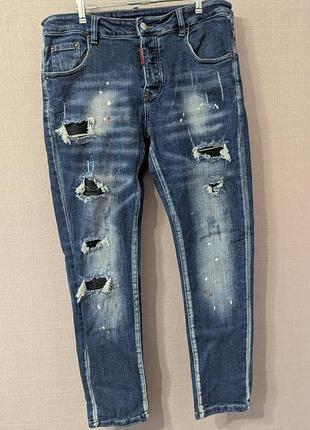 Оригинальные джинсы dsquared2 italy luxury premium denim slim fit w34