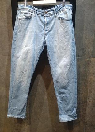 Чоловічі джинси світлі блакитні jack & jones w34 l32 mike tapered