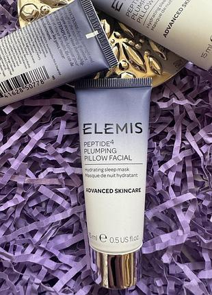 Охлаждающая ночная гель-маска elemis peptide4 plumping pillow facial 15мл