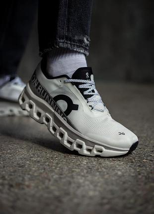 👟on cloudmonster 2 running white/grey 9