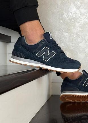 Чоловічі кросівки new balance 574 blue нью беланс блакитного кольору