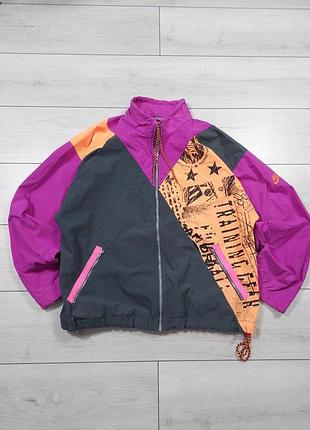 Винтажная нейлоновая кофта nike 90-е годы с графическим принтом р.м
