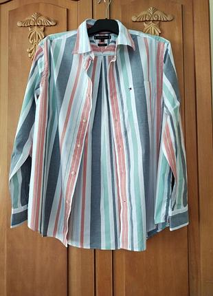 Мужская рубашка tommy hilfiger oxford regatta stripe оригинал размер m