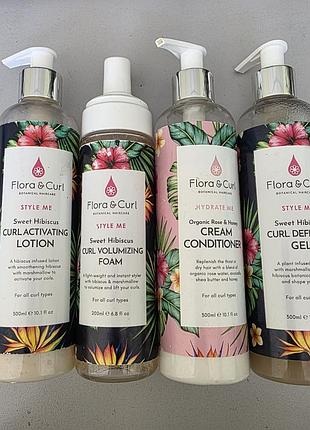 Flora & curl набор средств по уходу за вьющимися волосами от бренда 300 и 200 мл