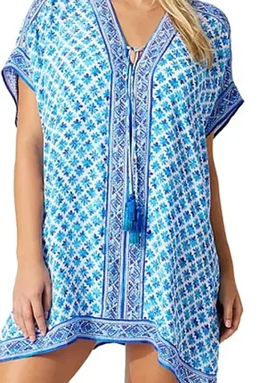 Шикарна туніка з віскозного шовку/tommy bahama shell beach tunic swim cover-up