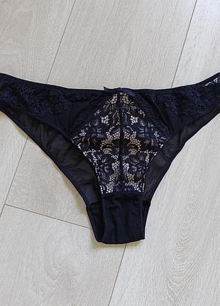 Черные кружные трусики ажурные трусы кружевные ann summers l 12 40