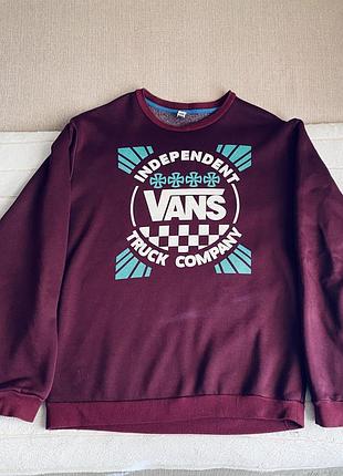 Кофта vans чоловіча бордова розмір m,l