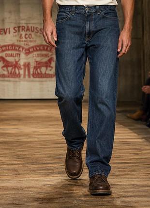 Джинси чоловічі levi's сині розмір l бавовна еластан