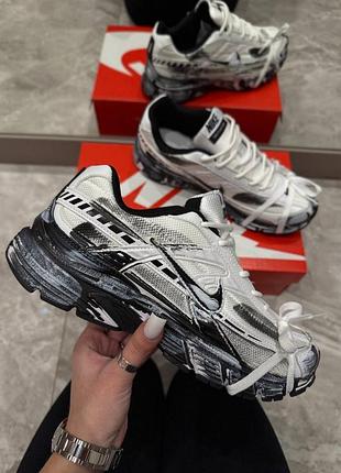 Мужские кроссовки nike initiator custom white black найк белого с черными цветами