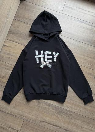 Худі чорне poplin 2