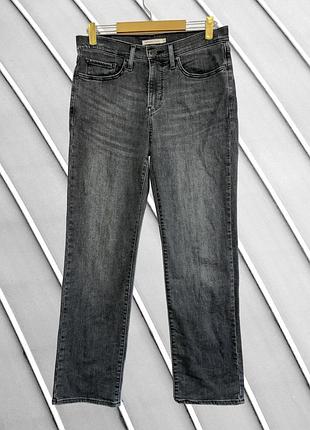 Жіночі джинси levis розмір l xl w30 оригінал сірі джинси прямого крою regular straight висока посадка стрейчеві левіс модель 314 стан ідеал 30
