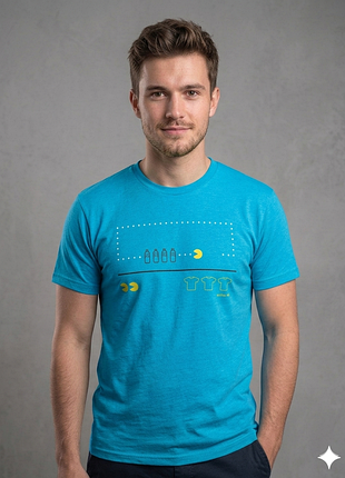 Футболка мужская, pac man, мужская футболка