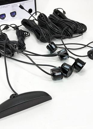 Парктроник парковочный радар assistant parking sensor, 8 pz-416 черных датчиков top shop ua_
