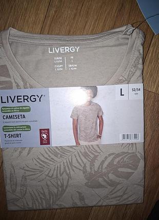 Нова футболка чоловіча л l 52-54 livergy, 100% бавовна