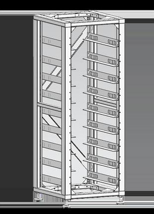 Стандартна стійка (1 + 10 шт.) bos-a-rack-11 deye дозволяє розміщувати до 11 модулів.
