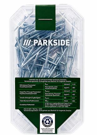 Гвозди строительные parkside 38 мм, 70 шт в пластиковом кейсе