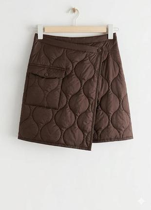 Стеганая юбка женская shein,p.xl