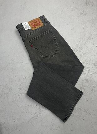 Мужские джинсы levi's 514tm straight fit – серый цвет, плотная ткань, прямая штанина, аккуратный городской casual. оригинал.