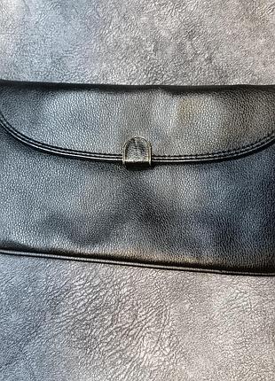 Клатч женский jane shilton international black leather 26cm x 15cm винтаж