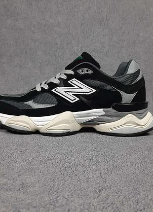 New balance 9060 черные на бежевой